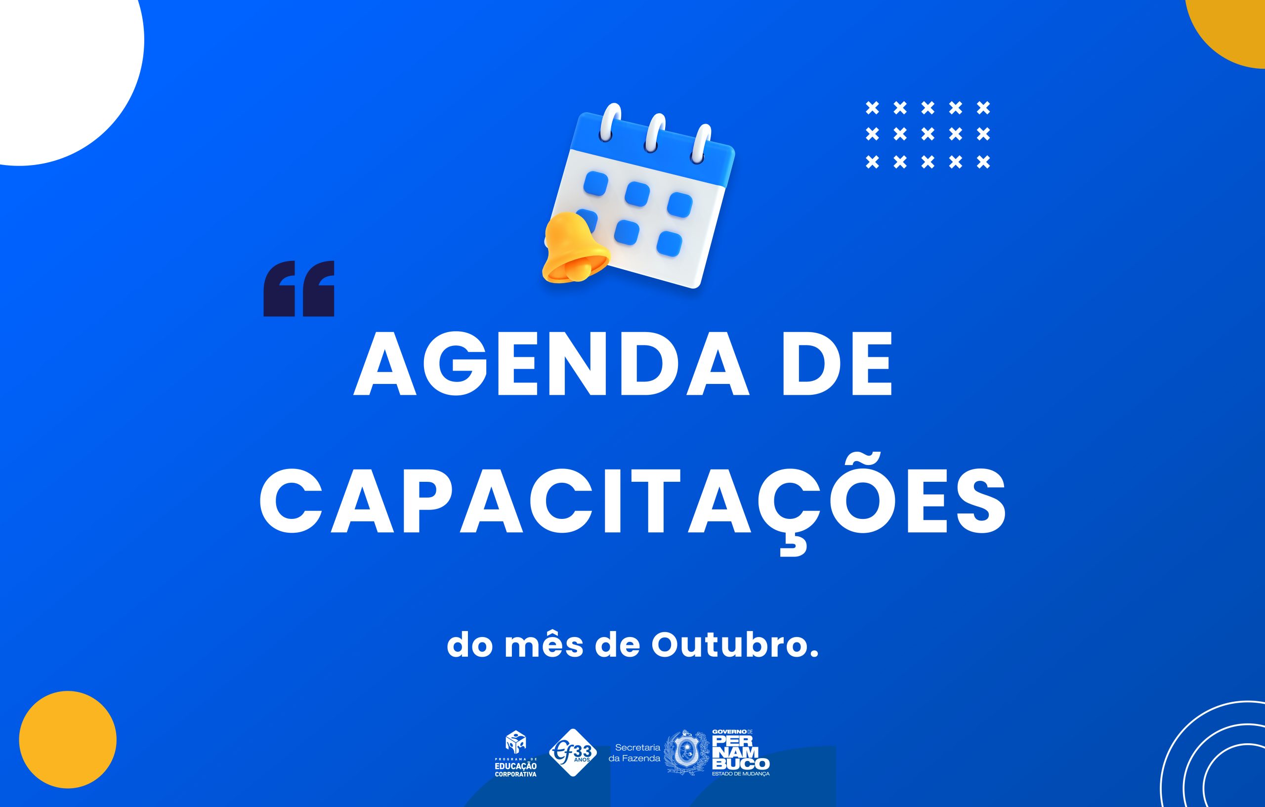 Agenda de capacitações de Junho