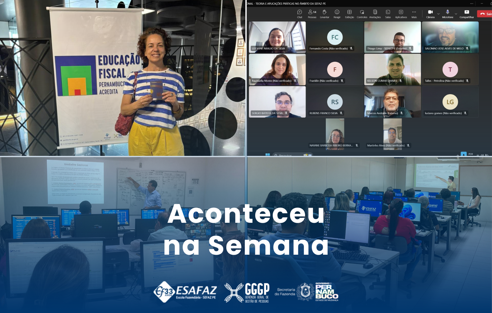 Resumo da semana na Escola Fazendária