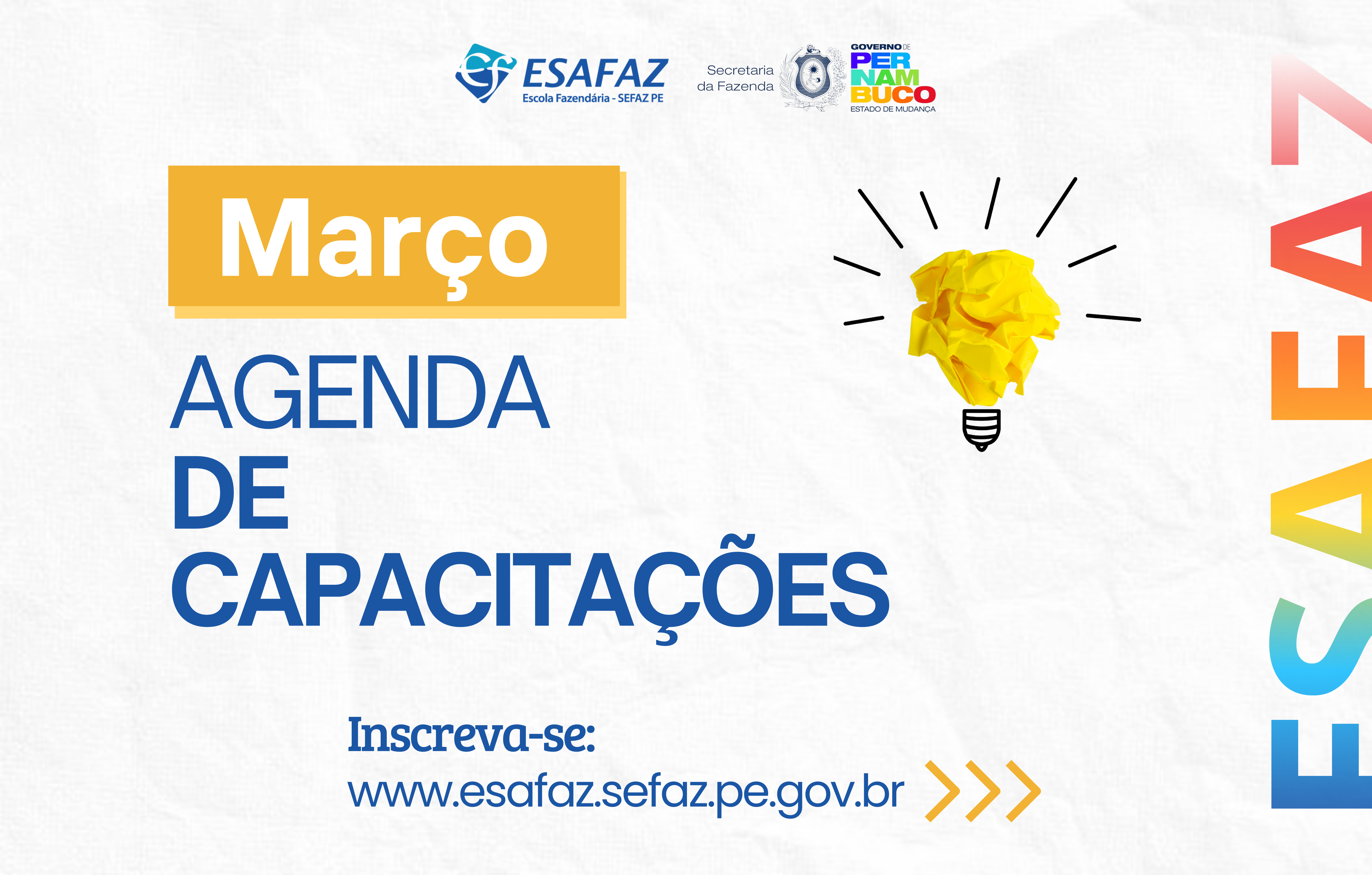Agenda de capacitações