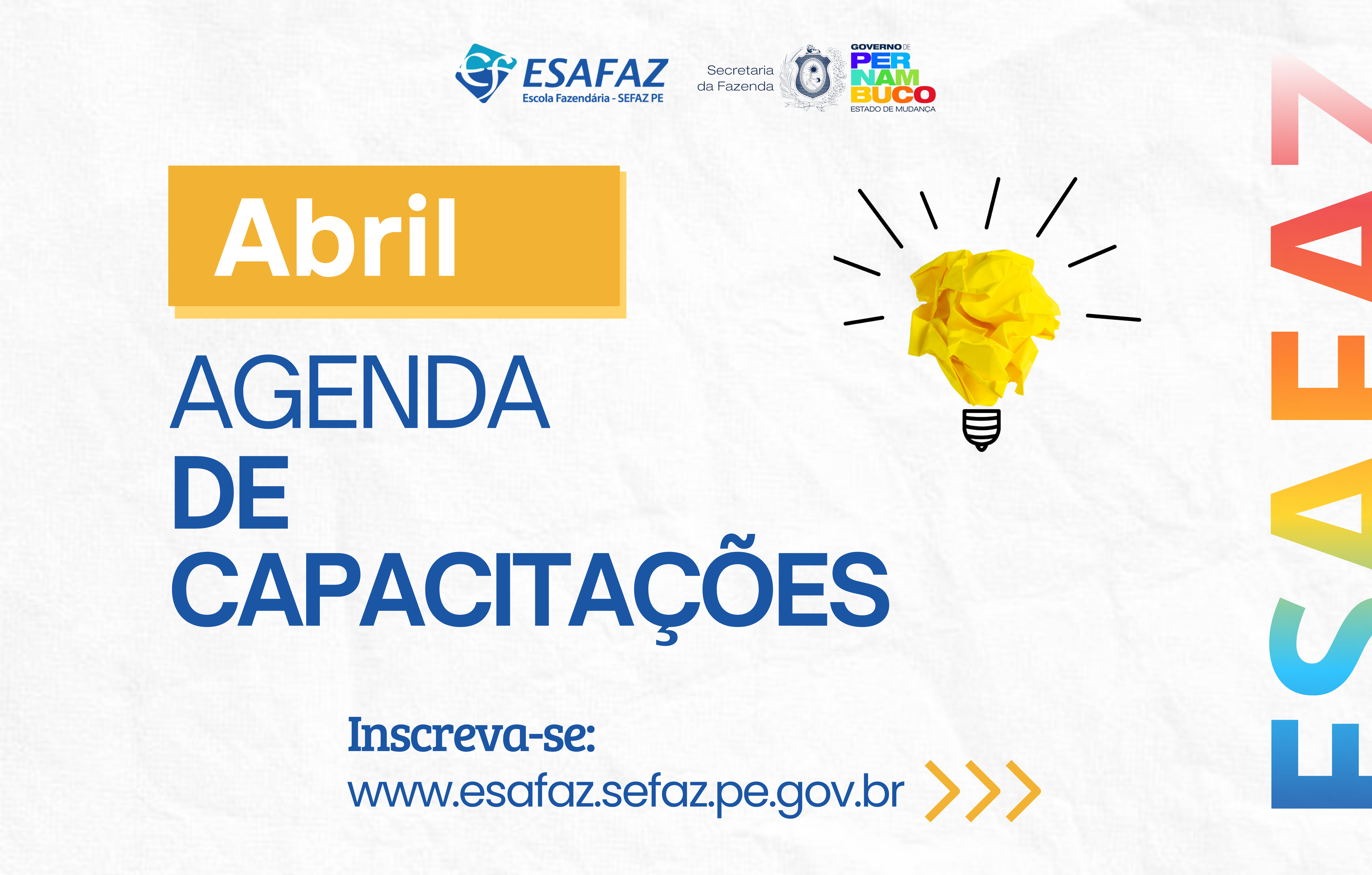 Agenda de capacitações
