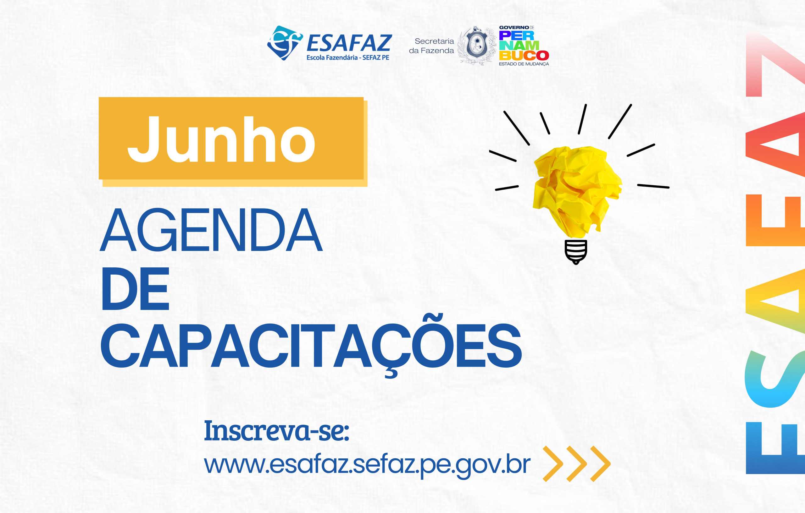 Agenda de capacitações
